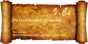 Veiszberger Csanád névjegykártya