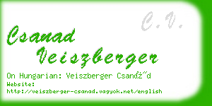 csanad veiszberger business card